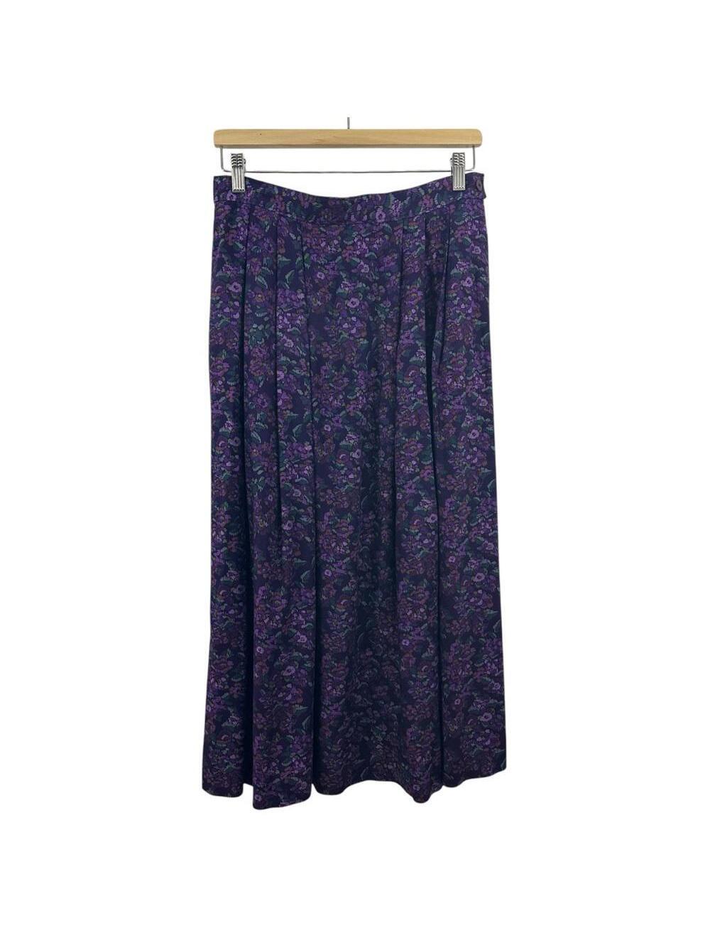 Pendleton Sophisticated Women’s Floral Purple Multicolor Pleated Skirt Size 10
